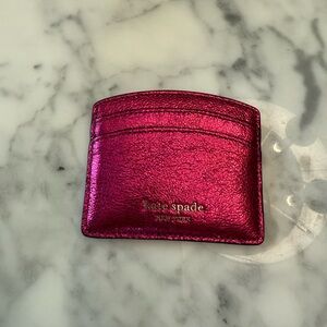 Kate Spade Metallic Pink Card Holder